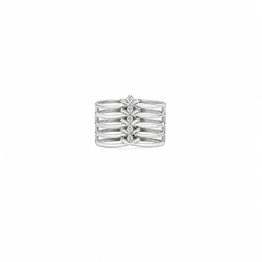 Anello 'Spinae' 5 elementi SPINAE | AN 5FAU18B CT 0,08